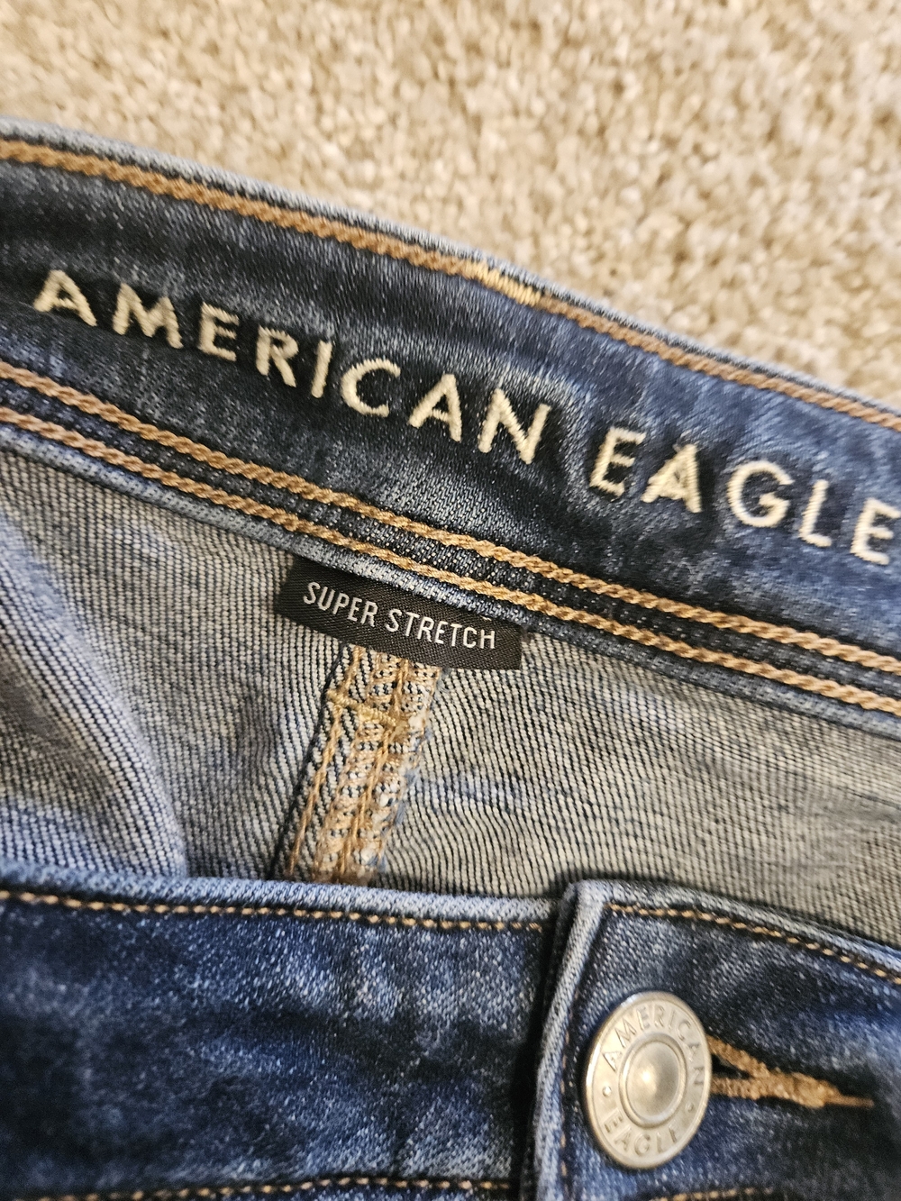 AE  Women's Dark Blue Kick Boot Jeans Sz. 12 X- Short 28" Inseam - Picture 3 of 7